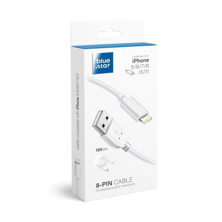 USB Data Cable zum iPhone 5/6/7/8/X/Xs Weiß
