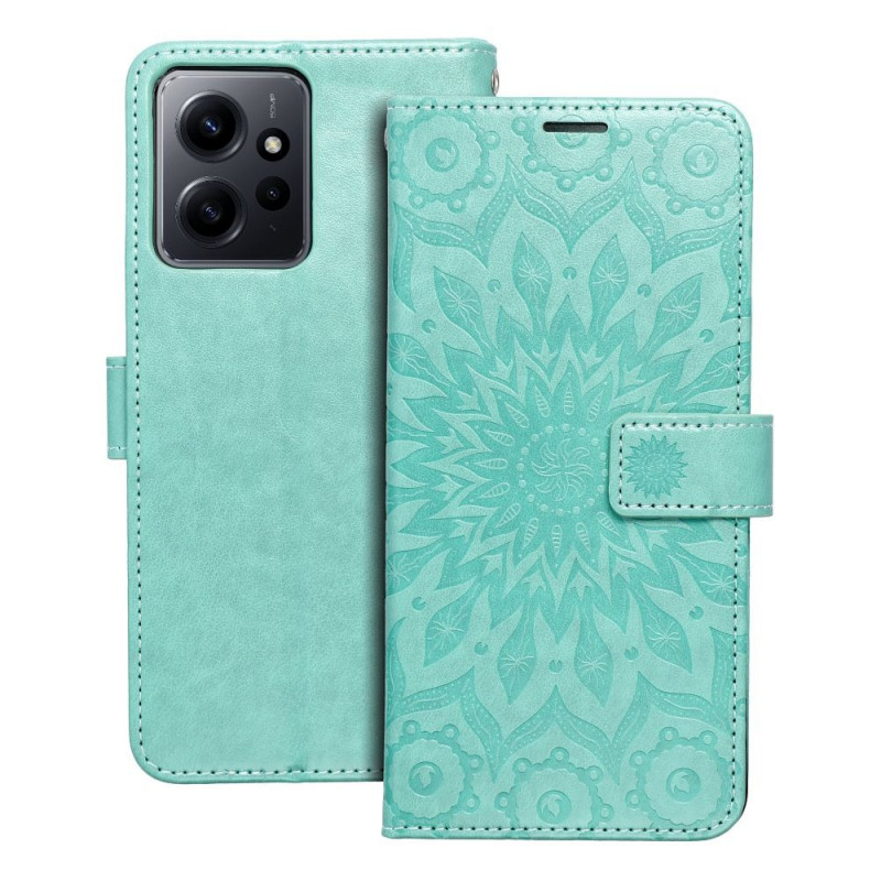 XIAOMI Redmi Note 12 4G Book Handytaschen MEZZO Book Mandala  Grün