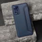 XIAOMI Redmi 12C Book Handytaschen Razor Book Kohlenstoff-Faser, Kohlenstoffmuster  Blau