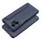 XIAOMI Redmi Note 12 4G Book Handytaschen Razor Book Kohlenstoff-Faser, Kohlenstoffmuster  Blau