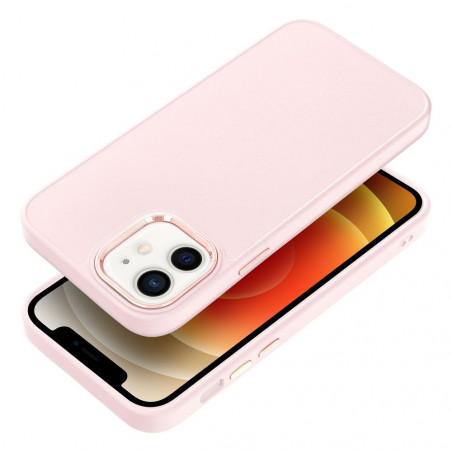 Apple iPhone 12 Hülle FRAME Elegant  Puderrosa