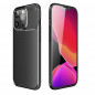 Samsung Galaxy A12 Hülle Carbon premium Elegant  Schwarz