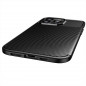 Samsung Galaxy A12 Hülle Carbon premium Elegant  Schwarz