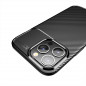 Samsung Galaxy A12 Hülle Carbon premium Elegant  Schwarz