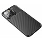 Samsung Galaxy A12 Hülle Carbon premium Elegant  Schwarz