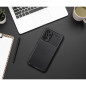 Samsung Galaxy A12 Hülle Carbon premium Elegant  Schwarz