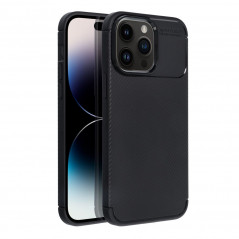 Apple iPhone 14 Pro Max Hülle Carbon premium Elegant  Schwarz