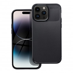 Apple iPhone 14 Pro Max Hülle Carbon premium Elegant  Schwarz
