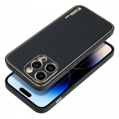 Apple iPhone 14 Pro Max Hülle Leather Schwarz