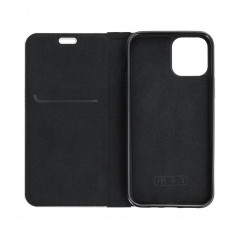 Apple iPhone 14 Book Handytaschen LUNA Book Carbon Kohlenstoff-Faser, Elegant  Schwarz