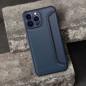XIAOMI 12 Lite Book Handytaschen Razor Book Kohlenstoff-Faser, Kohlenstoffmuster  Blau