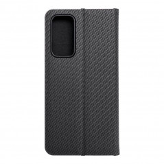 XIAOMI 12 Lite Book Handytaschen LUNA Book Carbon Kohlenstoff-Faser, Elegant  Schwarz