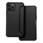 Apple iPhone 12 Pro Book Handytaschen Razor Book Kohlenstoff-Faser, Kohlenstoffmuster  Schwarz