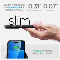 Apple iPhone 14 Pro Max Hülle Spigen  Liquid Air Matt Schwarz