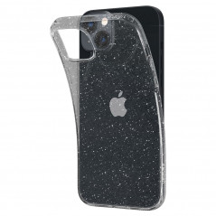 Apple iPhone 14 Plus Hülle Spigen Liquid Crystal Kristallklar  Glitzerkristall