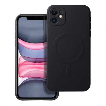 Apple iPhone 11 Hülle Silicone Mag Cover MagSAFE  Schwarz