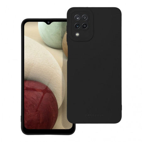Samsung Galaxy A12 Hülle Roar Luna Monochromatische, Stilvoll, Ein ästhetisches Accessoire  Schwarz