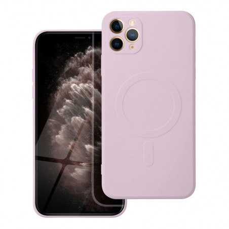 Apple iPhone 11 Pro Max Hülle Silicone Mag Cover MagSAFE  Rosa