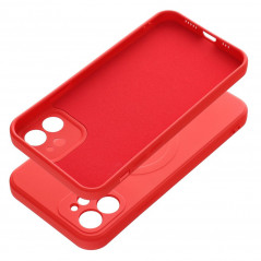 Apple iPhone 12 Hülle Silicone Mag Cover MagSAFE  Rot