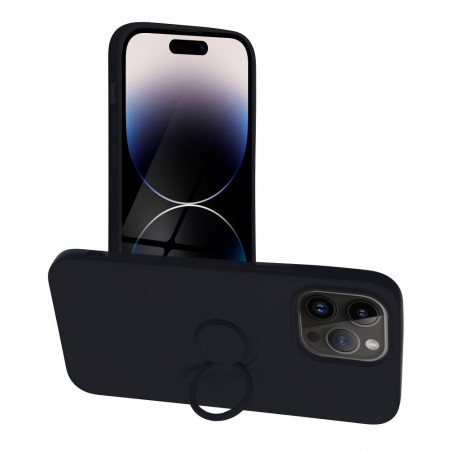 Apple iPhone 14 Pro Max Hülle Silicone ring Schwarz