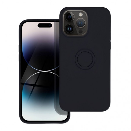 Apple iPhone 14 Pro Max Hülle Silicone ring Schwarz