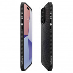 Apple iPhone 15 Pro Max Hülle Spigen  Liquid Air Matt Schwarz