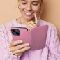 Apple iPhone 15 Plus Book Handytaschen Dual Pocket book Hell-Pink