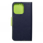 Apple iPhone 15 Pro Book Handytaschen Fancy Book Marine / Limette