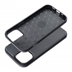 Apple iPhone 15 Hülle Carbon premium Elegant  Schwarz