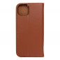 Apple iPhone 15 Plus Book Handytaschen Leather case SMART PRO Elegant  Braun