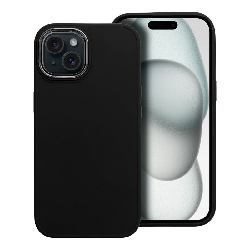 Apple iPhone 15 Hülle FRAME Elegant  Schwarz