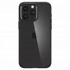 Apple iPhone 15 Pro Max Hülle Spigen Ultra Hybrid Kristallklar  Matt Schwarz