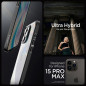 Apple iPhone 15 Pro Max Hülle Spigen Ultra Hybrid Kristallklar  Matt Schwarz