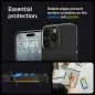 Apple iPhone 15 Pro Max Hülle Spigen Ultra Hybrid Kristallklar  Matt Schwarz