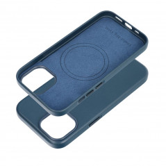 Apple iPhone 15 Hülle Leather Mag Cover Elegant  MagSAFE  Indigoblau