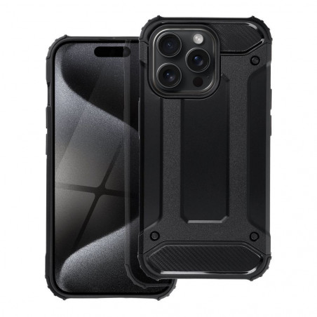 Apple iPhone 15 Pro Gehärtete Abdeckung Armor Schwarz