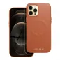 Apple iPhone 12 Pro Max Hülle Roar Leather Mag Elegant  MagSAFE  Braun