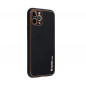 Apple iPhone 15 Pro Hülle Leather Schwarz