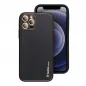 Apple iPhone 15 Plus Hülle Leather Schwarz