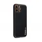 Apple iPhone 15 Plus Hülle Leather Schwarz