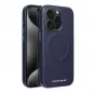 Apple iPhone 15 Pro Hülle Roar Leather Mag Elegant  MagSAFE  Marine