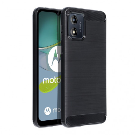 Motorola Moto E13 Hülle Carbon Elegant  Schwarz