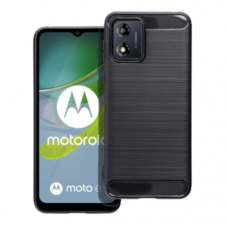 Motorola Moto E13 Hülle Carbon Elegant  Schwarz