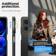XIAOMI Redmi Note 12 Pro 5G Hülle Spigen  Liquid Air Matt Schwarz