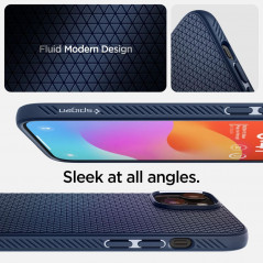 Apple iPhone 15 Hülle Spigen  Liquid Air Navy blau