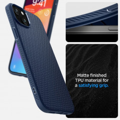 Apple iPhone 15 Hülle Spigen  Liquid Air Navy blau