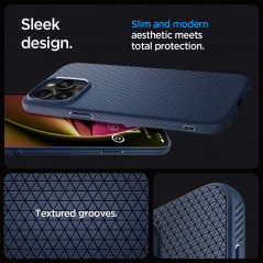 Apple iPhone 15 Pro Max Hülle Spigen  Liquid Air Navy blau