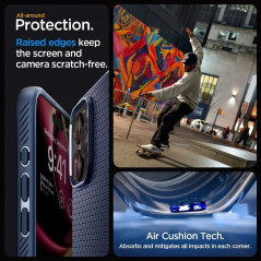 Apple iPhone 15 Pro Max Hülle Spigen  Liquid Air Navy blau