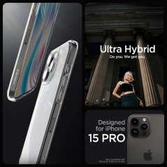 Apple iPhone 15 Pro Hülle Spigen Ultra Hybrid Kristallklar  Durchsichtbar