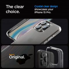 Apple iPhone 15 Pro Hülle Spigen Ultra Hybrid Kristallklar  Durchsichtbar